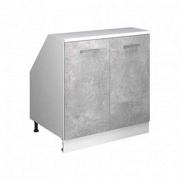 Vicco ŠIKMÁ SKŘÍŇ Rion Beton 80 x 81.6 cm se 2 dveřmi, korpus skříně hloubka 60 cm