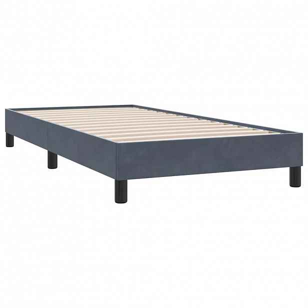vidaXL Rám postele bez matrace tmavě šedý 80x220 cm samet