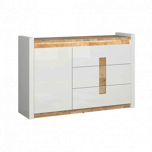 Petits-meubles SIDEBOARD Helios Bílá a dřevo