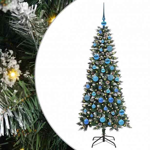 vidaXL Umělý vánoční stromeček Zelená 150 cm PVC, plast a ocel