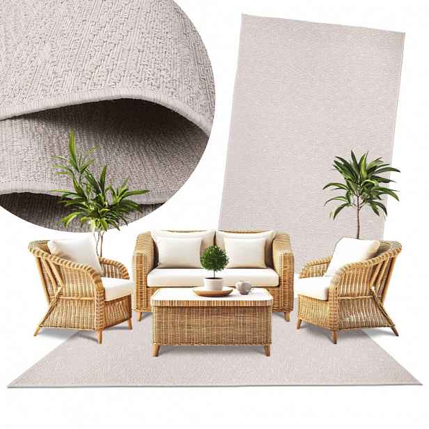 Koberec plochý tkaný na terasa balkon Jersey 80x120 Moderní koberec sisal