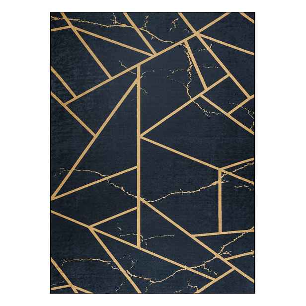 Kusový koberec ANDRE Marble 1222, 80x150, černá, chodba / předsíň, Dywany Łuszczów