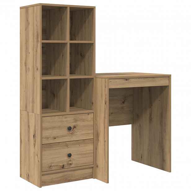 vidaXL Stůl Artisanový dub 105,5 x 50 x 127 cm 2 ks