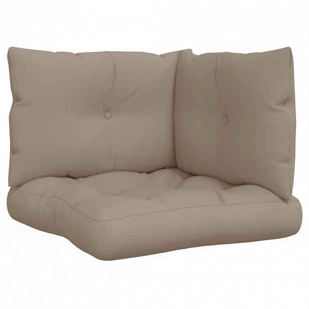 vidaXL Podušky na palety 3 ks taupe textil