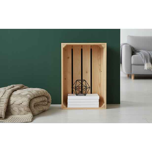 Krabice 50x40 cm Přírodní Sada 2 boxů Velké Prostorné Borovice