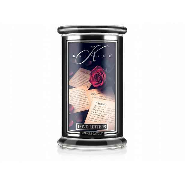 Kringle Candle Reserve Love Letters velká vonná svíčka 624 g 2 knoty