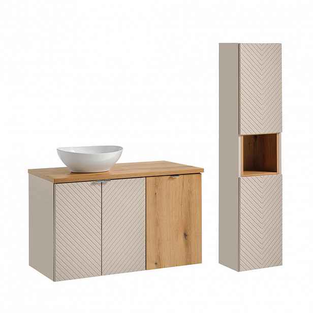 Petits-meubles KOUPELNOVÝ NÁBYTEK 100cm Manoa 2er-Set Kašmír - dřevo