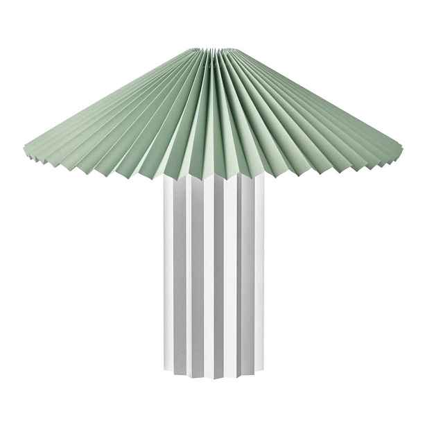 Stmívatelná stolní lampa ve stříbrné barvě/šalvějově zelená s textilním stínidlem (výška 36 cm) Taite – Blomus