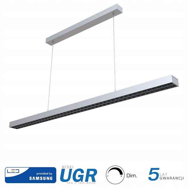 V-tac Led svítidlo Linear 60W UGR6 Šedé VT-7-61 4000K hliníkové