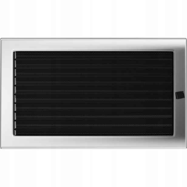 Ventilační mřížka do krbu 22x37 niklovaná s žaluzií