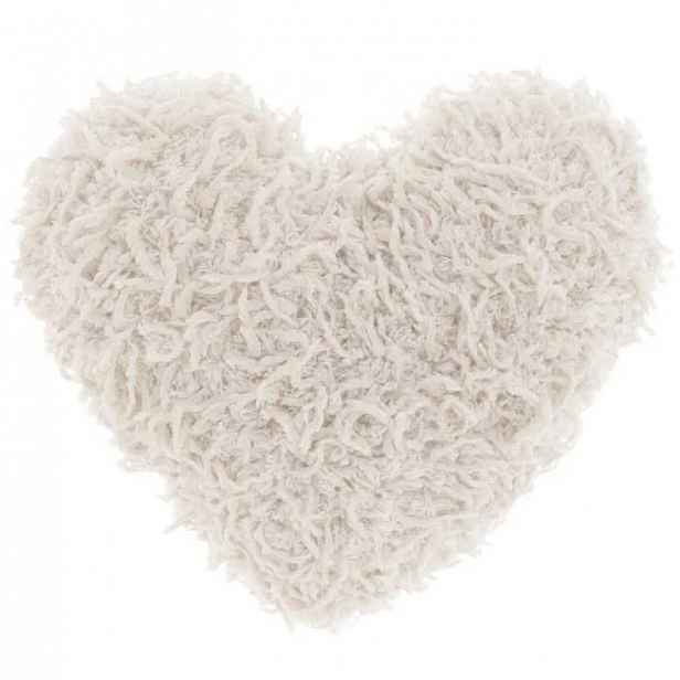 Dekorační polštářek ROMEO HEART 45x45 cm, krémový