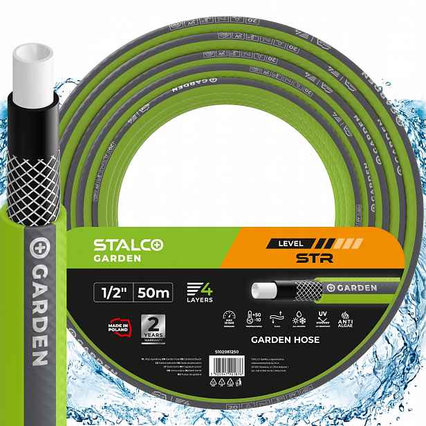 Hadice 1/2" 50 M Silná Stalco Polská 4-VRSTVÁ Uv Trvanlivá