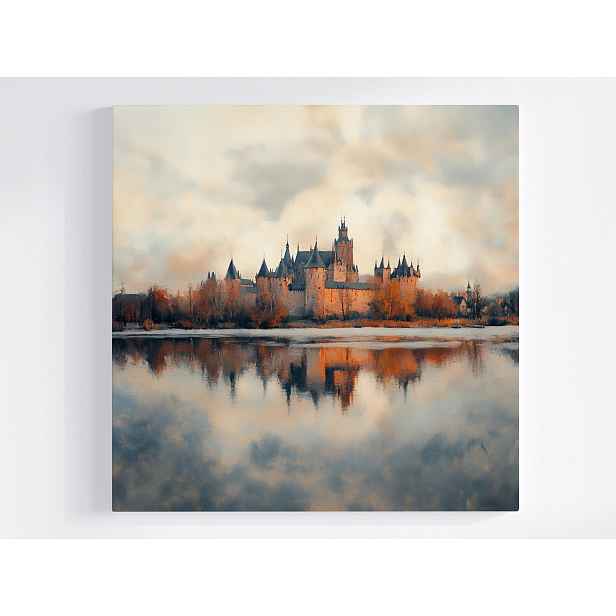 Obraz Na Plátně Canvas Krajina Památka Hrad Pevnost Řeka Odraz 50x50
