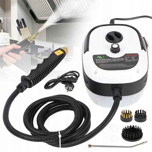 Parní Čistič 2500 W Bílý S Objemem 1000 ML Pro Domácnost I Auto
