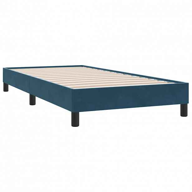 vidaXL Rám postele bez matrace tmavě modrý 80x220 cm samet