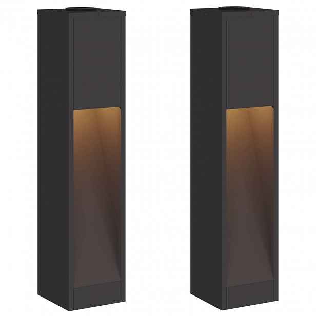 vidaXL Solární LED osvětlení cesty 2 ks Teplá bílá 18 x 18 x 80 cm