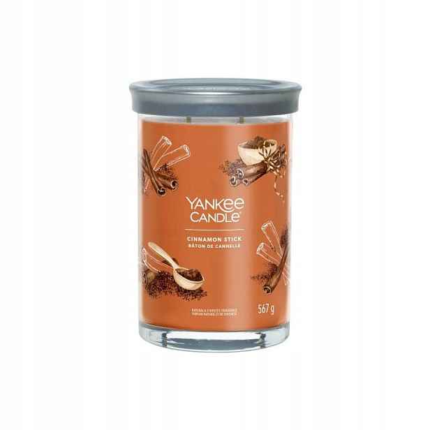 Yankee Candle Signature Velká Svíčka ve skle Sweet Spicy Cinnamon Stick Sladká, kořeněná vůně skořice, 567g