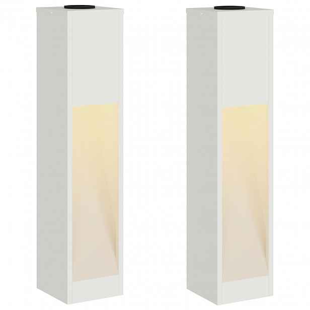 vidaXL Solární LED osvětlení cesty 2 ks Teplá bílá 18 x 18 x 80 cm