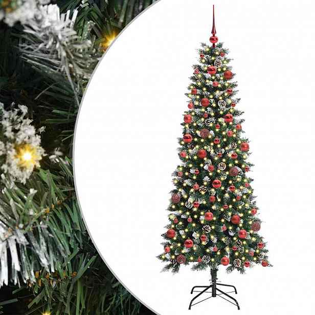 vidaXL Umělý vánoční stromeček Zelená 180 cm PVC, plast a ocel