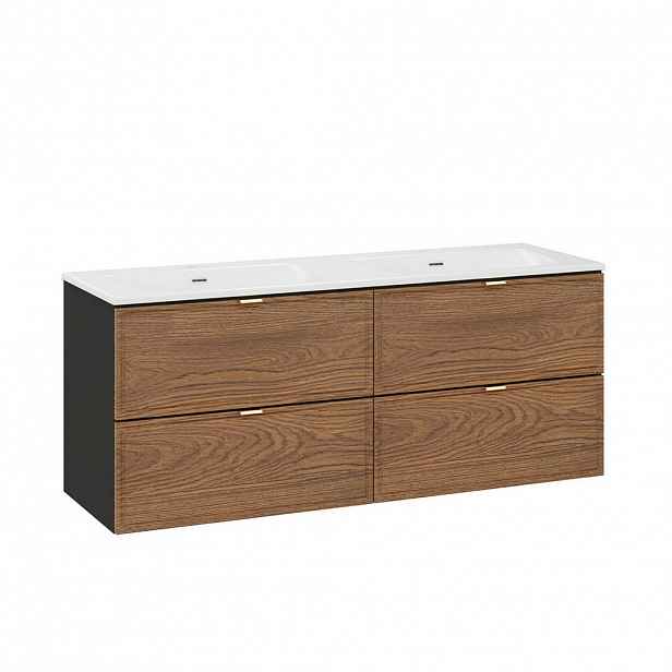 Petits-meubles DVOJUMYVADLO 120cm Elena Dřevo a černá