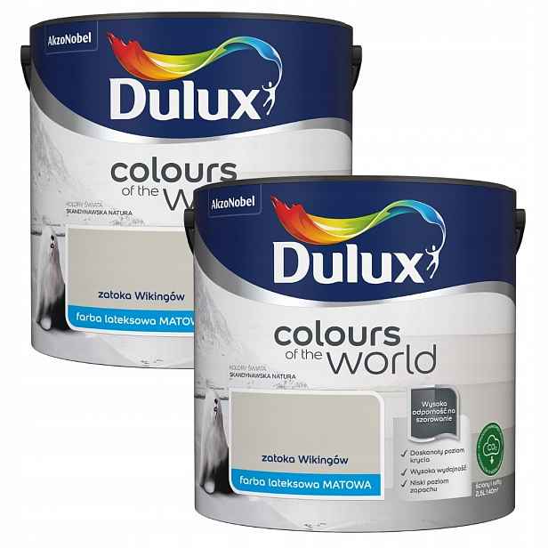 Sada Dulux Barvy Světa 2x2,5 Barva Latexová Emulze Zátoka Vikingů 5L