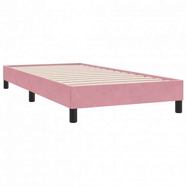 vidaXL Rám postele bez matrací růžová 80x220 cm samet