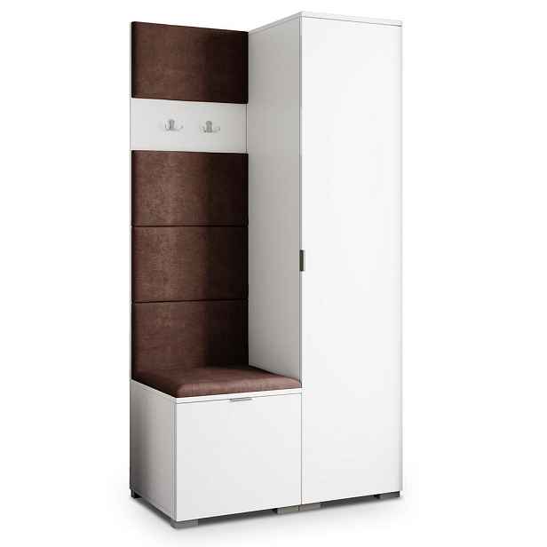 MASSENO MODERNÍ PŘEDSÍŇOVÁ SESTAVA LORI, 95/181/51 cm, bílá