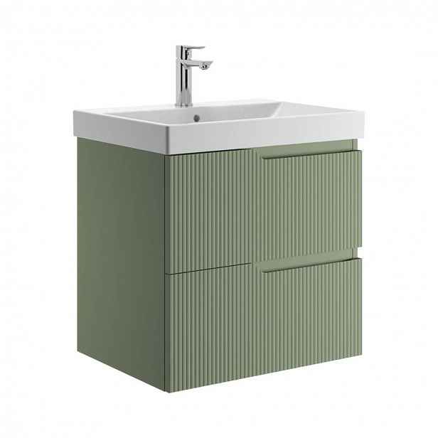 Jika Cubito Style - Umyvadlová skříňka, 60x57x45 cm, 2 zásuvky, zelená mint H40J4414023541