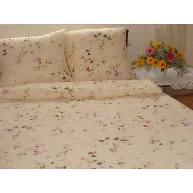Krepové povlečení I 160x200 girlandy na krémovém pozadí