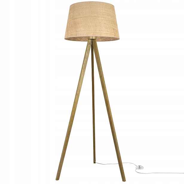 Stojací Lampa Trojnožková Ratanová Boho S Stínítkem Do Ložnice Obývacího Pokoje