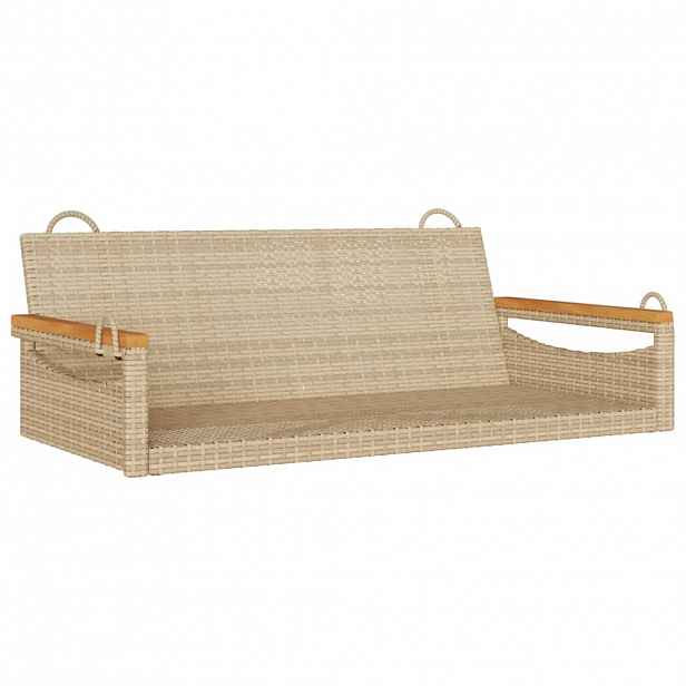 vidaXL Houpací lavice béžová 109 x 62 x 40 cm polyratan