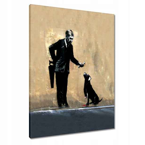 Obrazy 60x80 Banksy Dobrý pejsek Pes