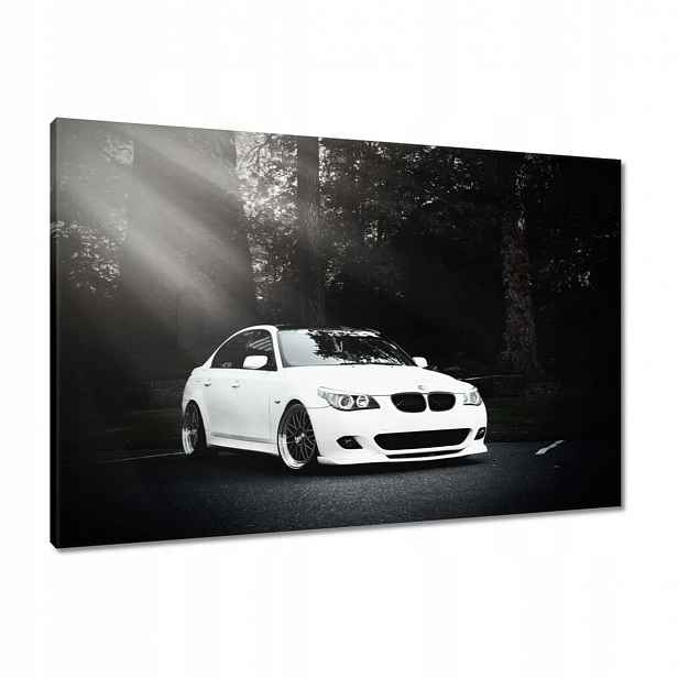 Obrazy 90x60 Bílé Bmw Šedé Auto