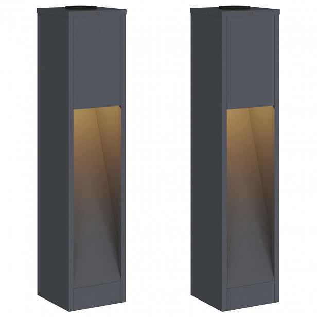 vidaXL Solární LED osvětlení cesty 2 ks Teplá bílá 18 x 18 x 80 cm