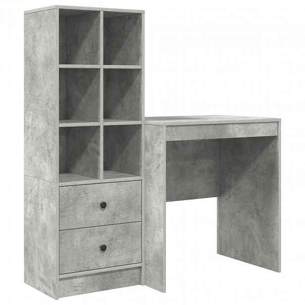 vidaXL Stůl Betonově šedá 115,5 x 50 x 127 cm 2 ks