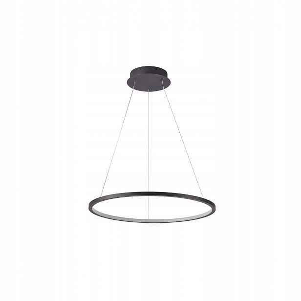Vinola, Moderní černá závěsná lampa, Led kroužek, 24W, 1920LM, 40 cm