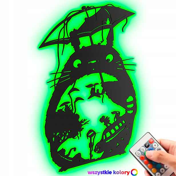 Dřevěný obraz Anime My Neighbor Totoro Nástěnná Dekorace Noční Lampa Led