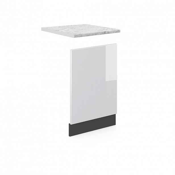 Vicco PŘEDNÍ PANEL R-Line Bílá vysoký lesk 45 cm , PD Mramor