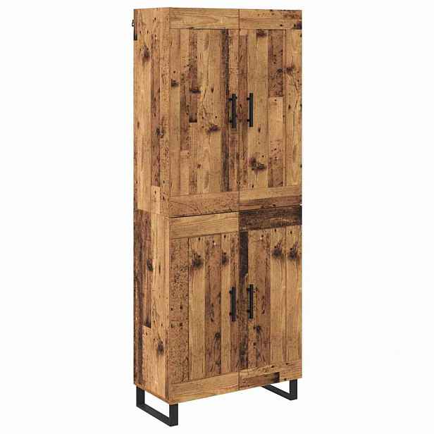 vidaXL Vysoký bufet 2 ks Staré dřevo 69,5 x 34 x 180 cm