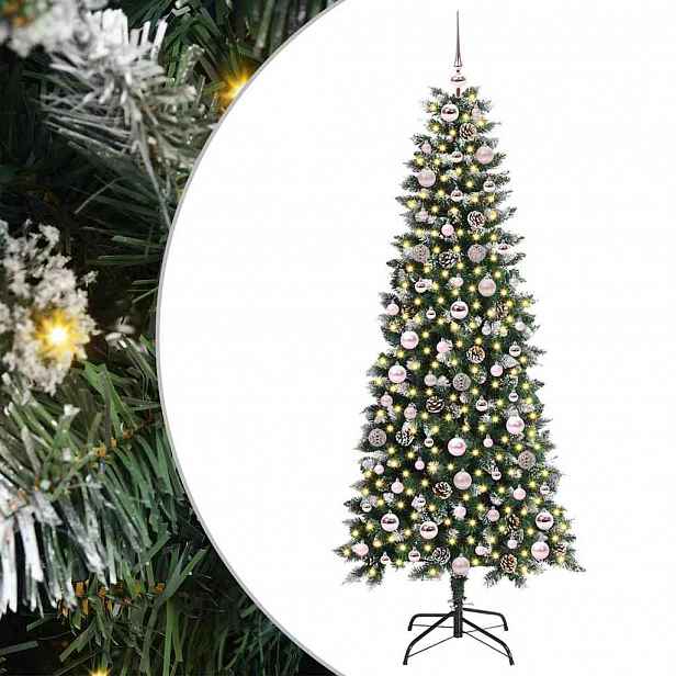 vidaXL Umělý vánoční stromeček Zelená 180 cm PVC, plast a ocel