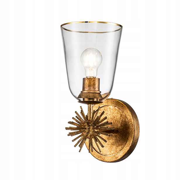 Elstead Nástěnné svítidlo Starling Art Deco Zlaté Průhledný svítidlo E27 40W