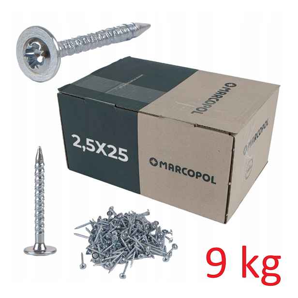 Hřebíkovačka Vruty do dřeva Gwp PZ2 2,5x25mm 9kg cca 8900ks