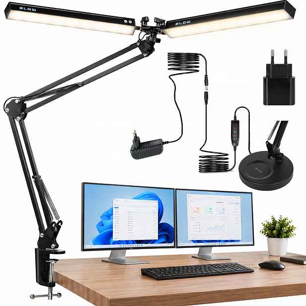 Led Stolní Lampa Stolní Dvojitá Noční Lampa Rýsovací Regulace