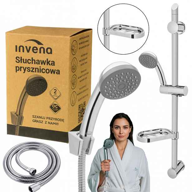 Mini sprchová sada Eol sprchová hlavice s hadicí 150 cm, držákem a tyčí