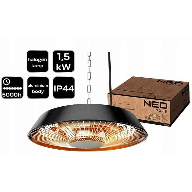 Neo 90-037 Stropní Zářič 1500W Hliníkový Spínač Topného Tělesa