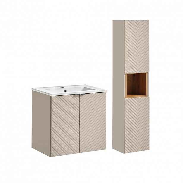 Petits-meubles KOUPELNOVÝ NÁBYTEK 60cm Manoa 2er-Set Kašmír - dřevo