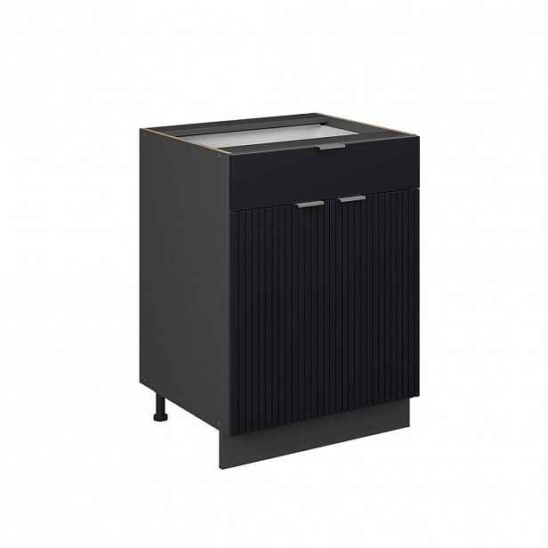 Vicco SPODNÍ SKŘÍŇKA KUCHYŇSKÉ LINKY Fame-Line Černý pruhovaný 60 cm se zásuvkou, bez pracovní desky