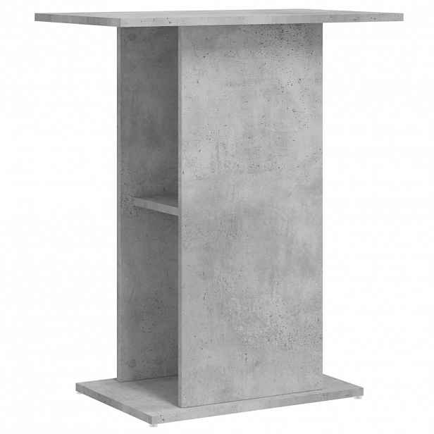 vidaXL Stojan na akvárium betonově šedý 60,5 x 36 x 72,5 cm, dřevo