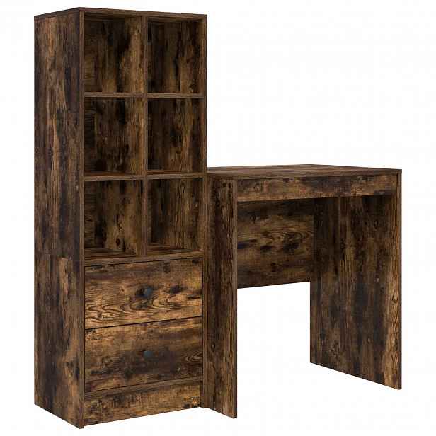 vidaXL Stůl Kouřový dub 115,5 x 50 x 127 cm 2 ks