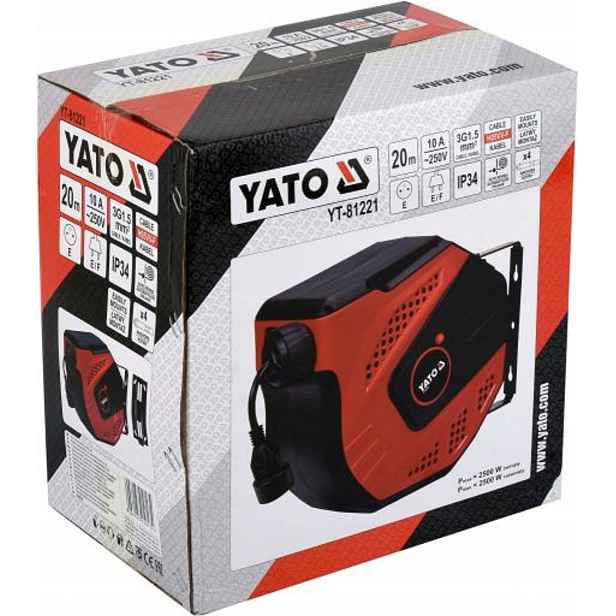 Yato Prodlužovací Kabel 3x1,5 Automatický navíječ 20+1 m YT-81221